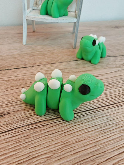 Snuggliez "Baby Stegosaurus"  Flexi-Figur | Beweglicher Mini-Dino | Fidget-Spielzeug & Geschenkidee | CozyLabs Design