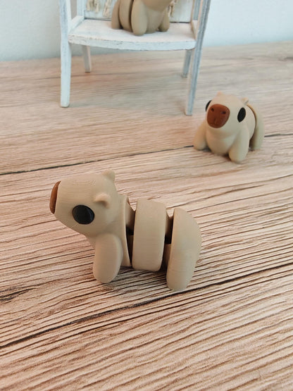 Snuggliez "Baby Capybara"  Bewegliche Flexi-Figur (3D-gedruckt) | Mini Capybara zum Sammeln & Verschenken | CozyLabs Design