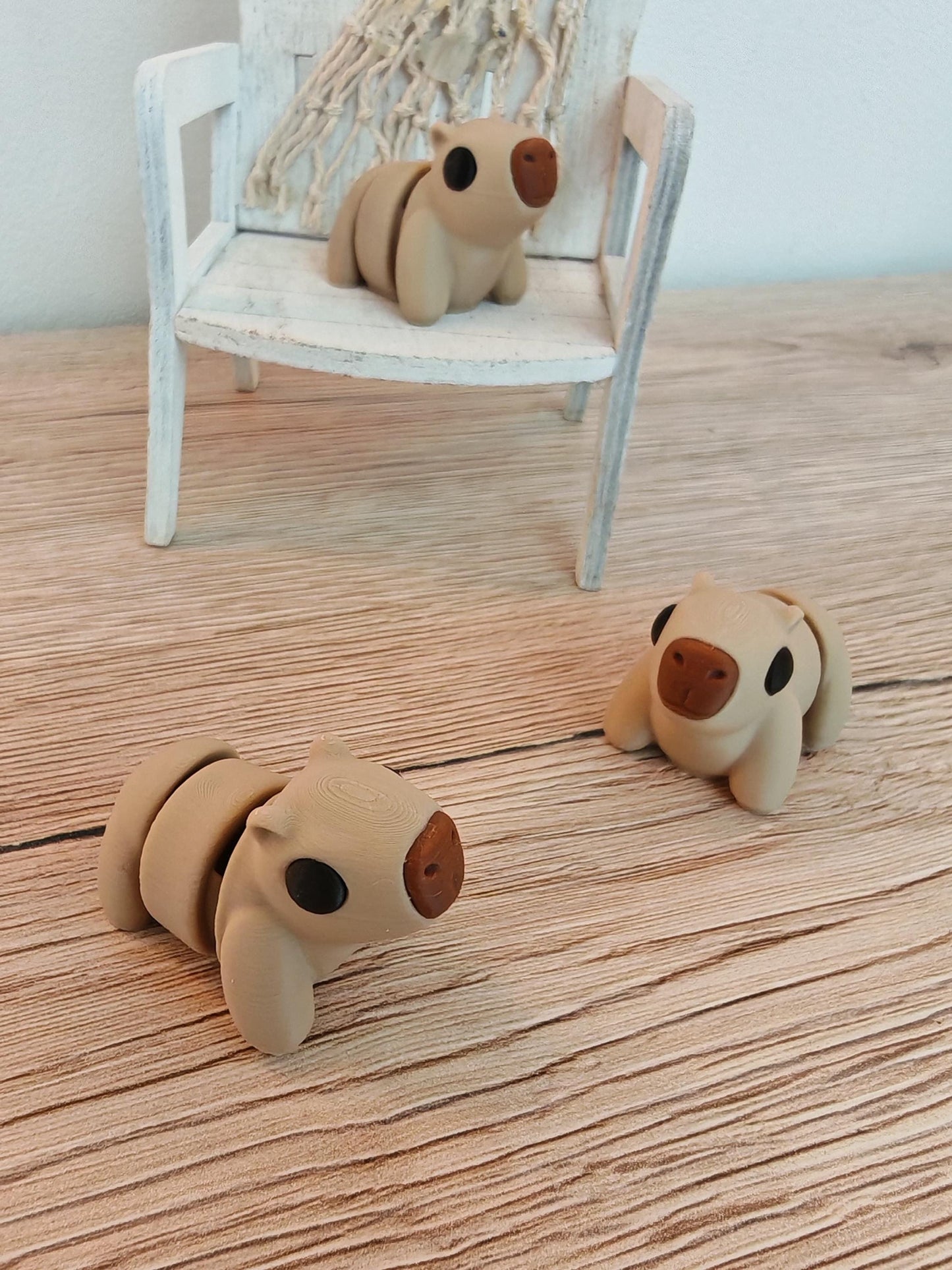 Snuggliez "Baby Capybara"  Bewegliche Flexi-Figur (3D-gedruckt) | Mini Capybara zum Sammeln & Verschenken | CozyLabs Design