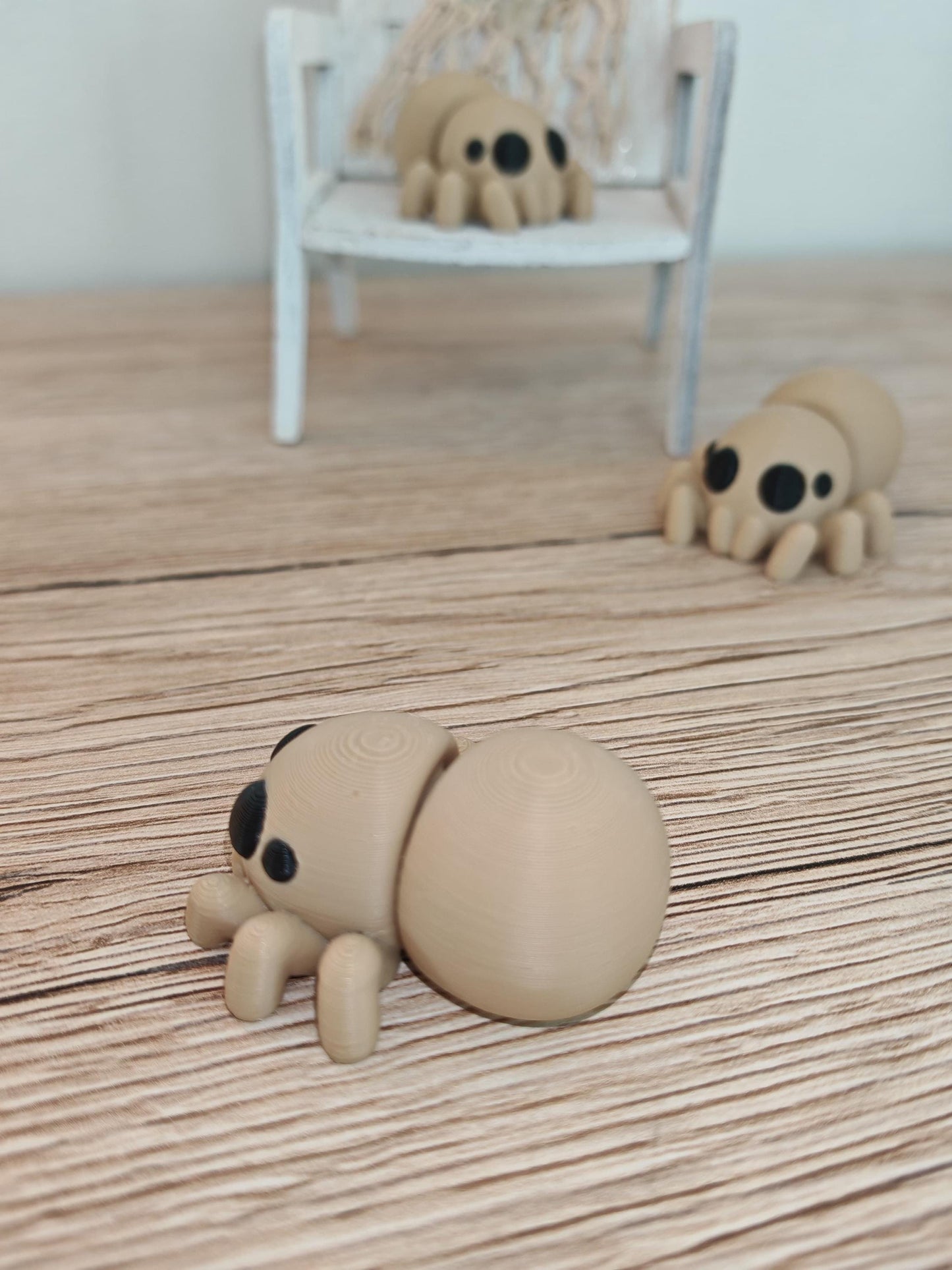 Snuggliez "Baby Spinne"  Bewegliche Flexi-Figur (3D-gedruckt) | Süße Mini-Spinne als Fidget-Tier | CozyLabs Design
