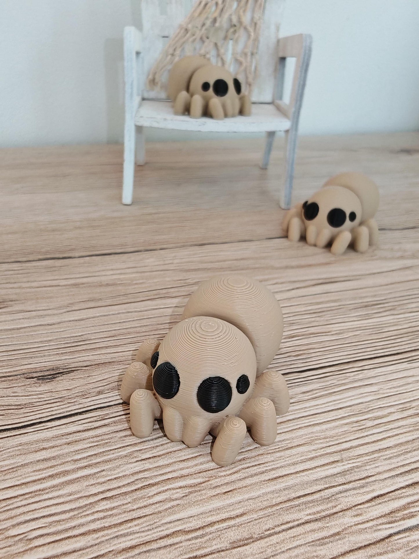 Snuggliez "Baby Spinne"  Bewegliche Flexi-Figur (3D-gedruckt) | Süße Mini-Spinne als Fidget-Tier | CozyLabs Design