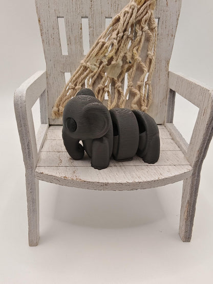 Snuggliez "Baby Elefant"  Bewegliche Flexi-Figur | Mini-Elefant zum Sammeln, Spielen & Verschenken | CozyLabs Design