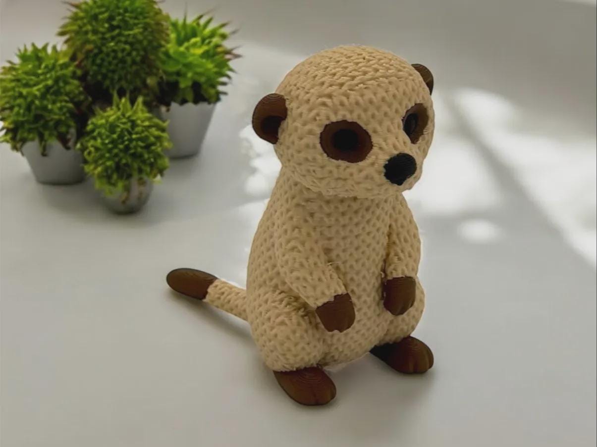 niedliches Erdmännchen in Strickoptik  Liebevoll gefertigt von CozyLabs