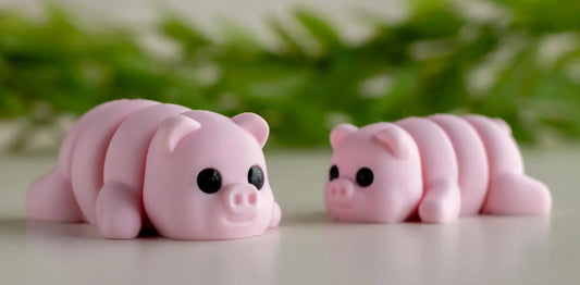 Snuggliez Baby Schwein“  niedliche Flexi-Figur in Rosa | Glücksbringer | Mini-Tierfigur zum Sammeln | CozyLabs Design