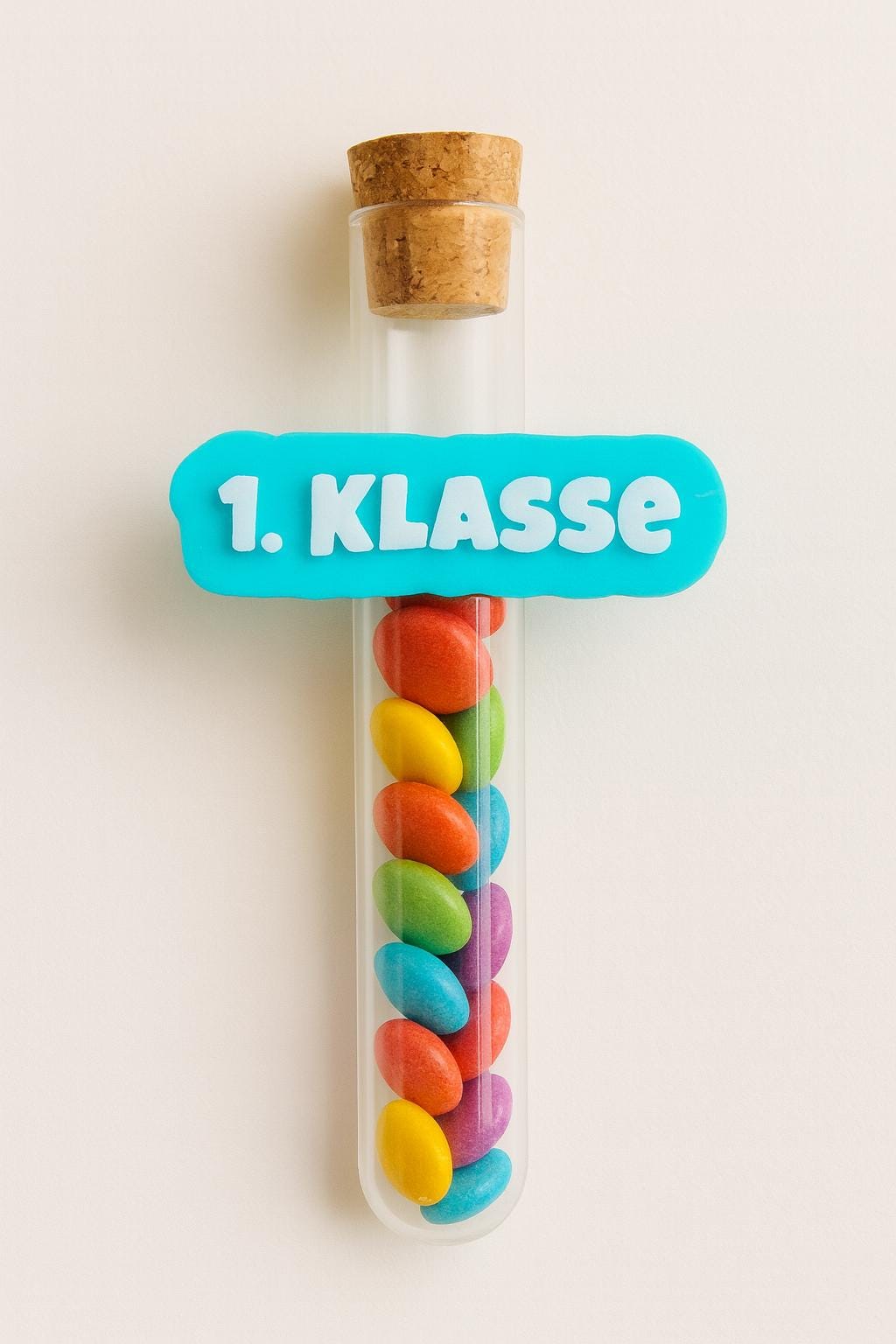 Einschulung  Geschenkröhrchen mit 3D-Schriftzug zum Befüllen | Schulkind 2025, ABC-Held, Hallo Schule & Co. - Tischdeko oder Geschenk