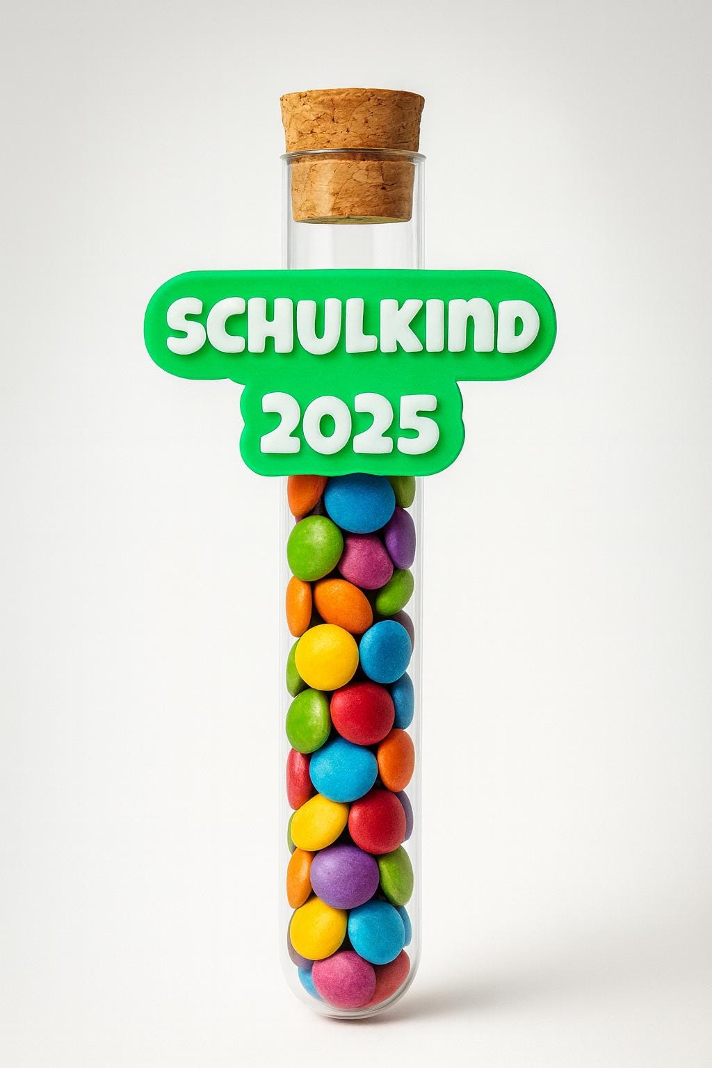 Einschulung  Geschenkröhrchen mit 3D-Schriftzug zum Befüllen | Schulkind 2025, ABC-Held, Hallo Schule & Co. - Tischdeko oder Geschenk