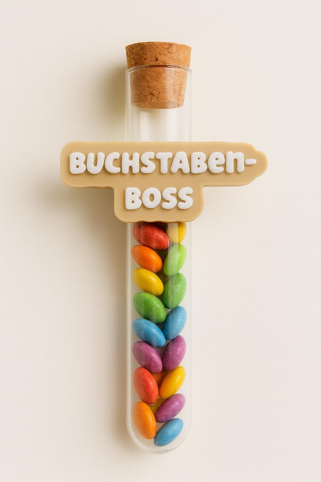 Einschulung  Geschenkröhrchen mit 3D-Schriftzug zum Befüllen | Schulkind 2025, ABC-Held, Hallo Schule & Co. - Tischdeko oder Geschenk