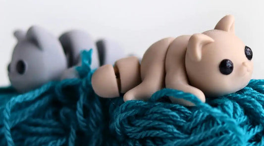 Snuggliez Baby Katze“  bewegliche Mini-Figur aus dem 3D-Drucker | Flexi-Kätzchen von CozyLabs