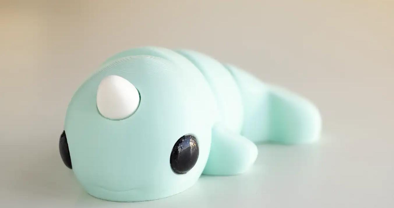 Snuggliez Baby Narwal“  süße Mini-Figur aus dem 3D-Drucker | Flexi-Tier für Kinder & Sammler