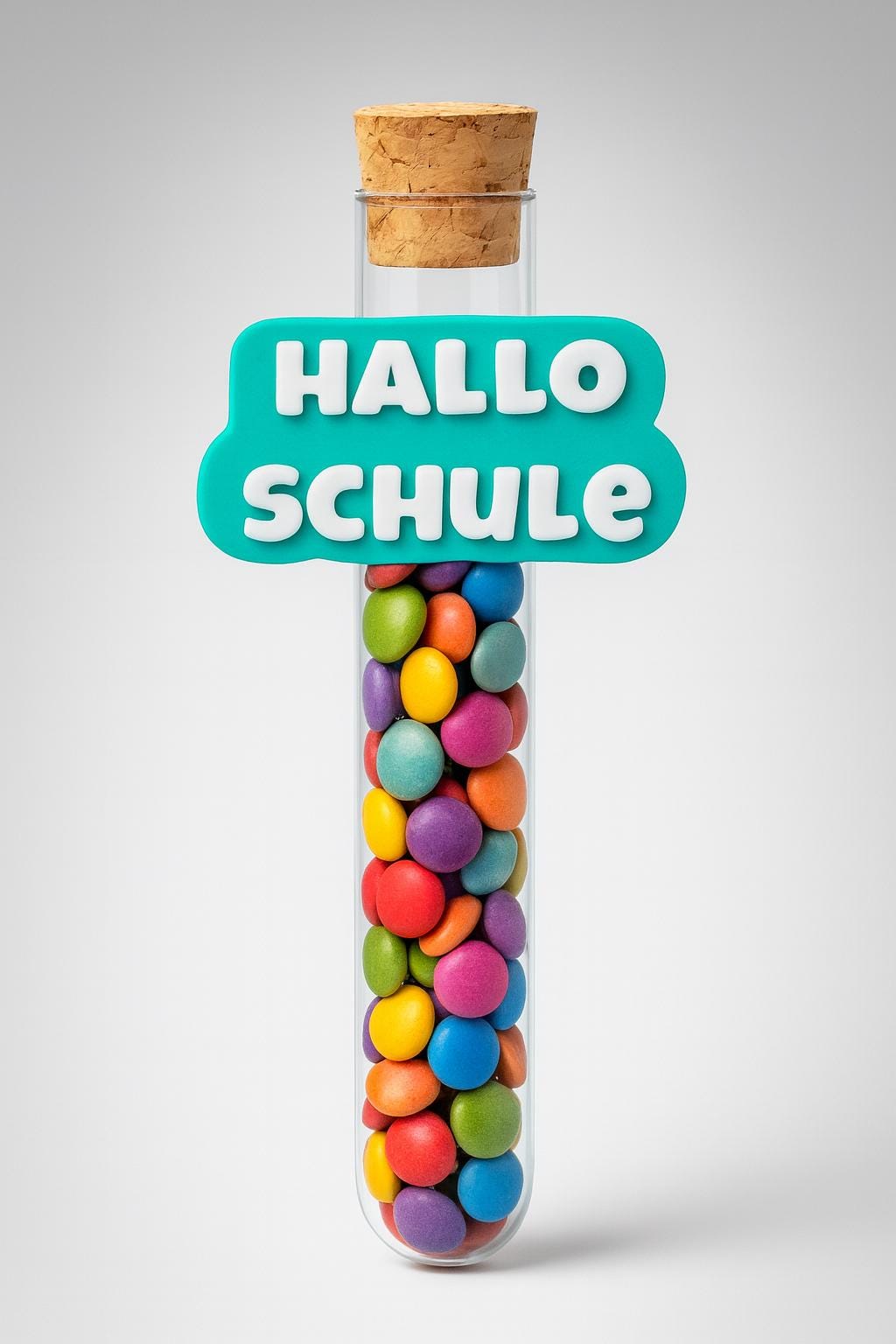 Einschulung  Geschenkröhrchen mit 3D-Schriftzug zum Befüllen | Schulkind 2025, ABC-Held, Hallo Schule & Co. - Tischdeko oder Geschenk