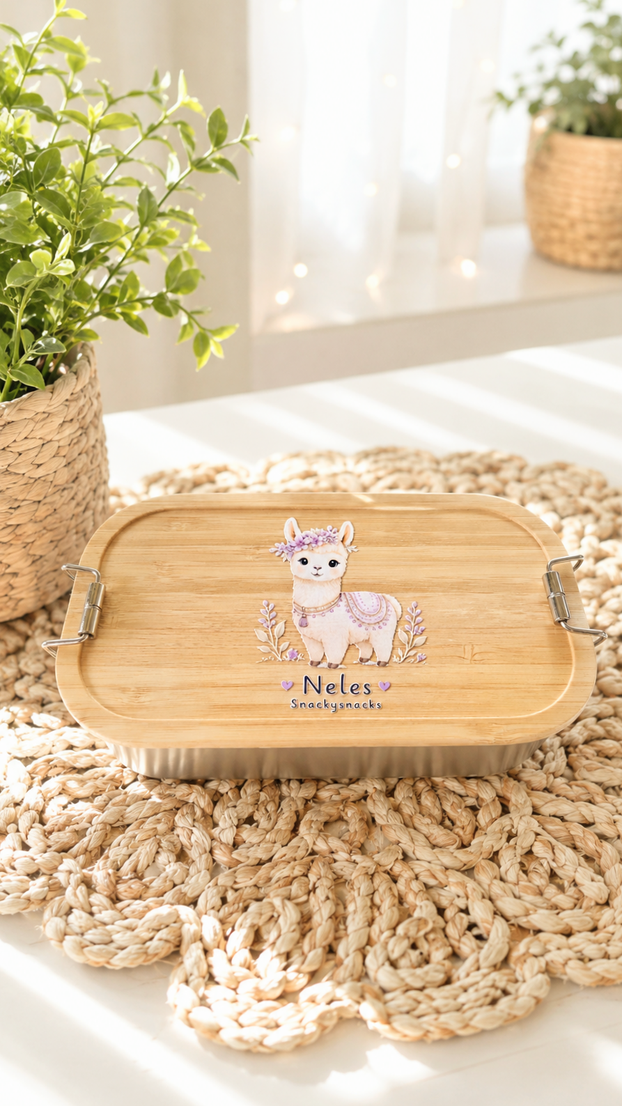 Brotdose personalisiert mit Namen & Wunschmotiv – Butterbrotdose zur Einschulung mit Bambusdeckel | 59 Motive | 700 ml
